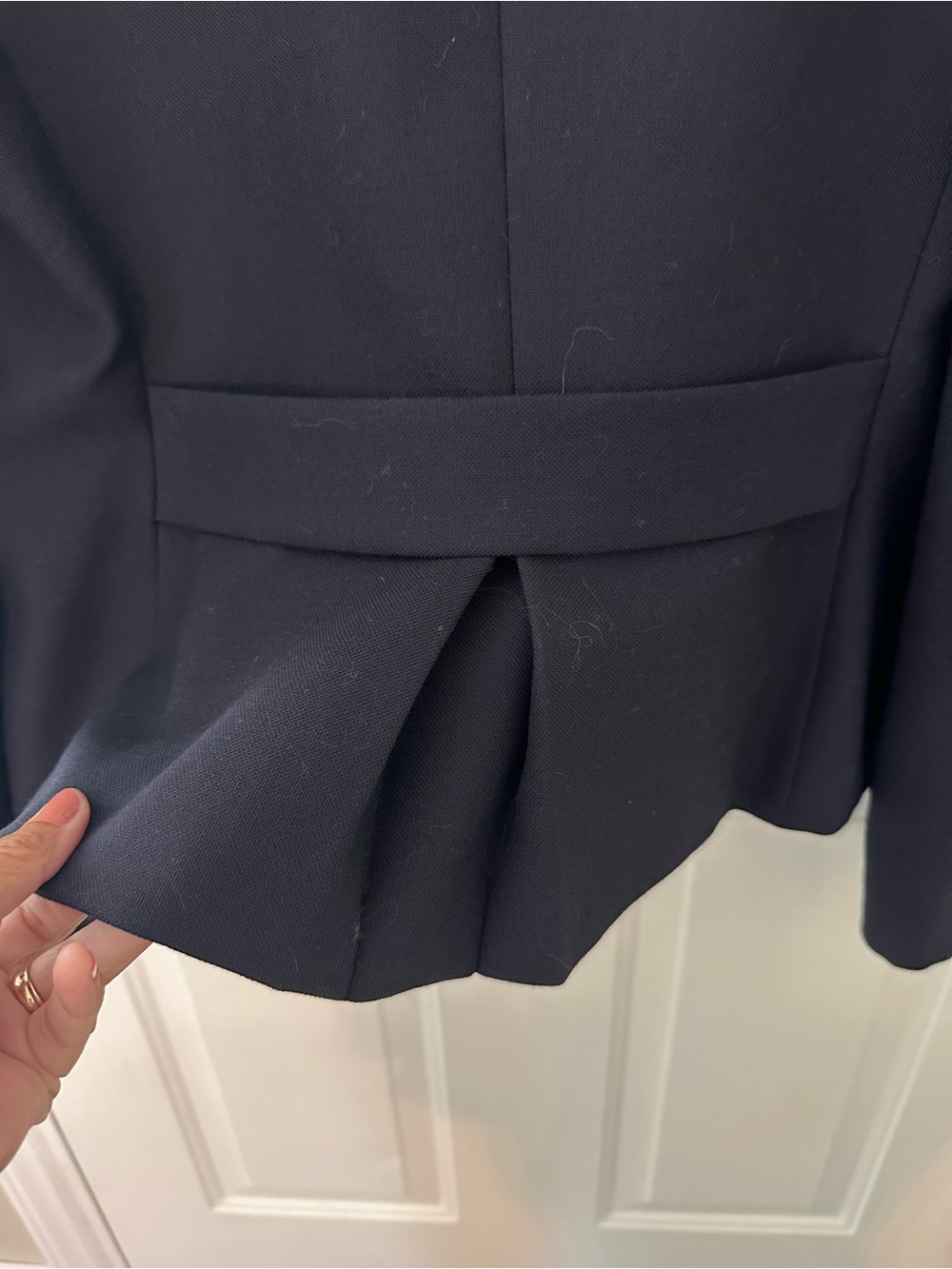 Talbots Navy Wool Blazer Gold Crest Buttons Size 12 - Picture 9 of 10